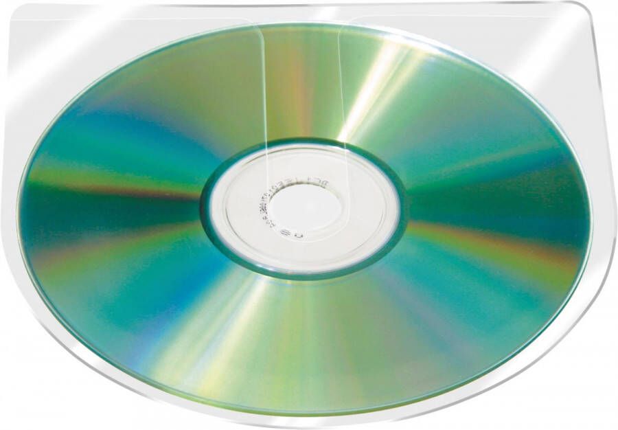 Q-CONNECT CD hoes zelfklevend met tab PP 10 stuks