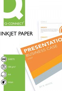 Q-CONNECT inkjet papier ft A4 100 g pak van 200 vel wit