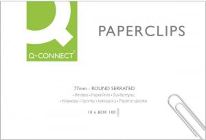 Q-CONNECT papierklemmen 77 mm doos van 100 stuks