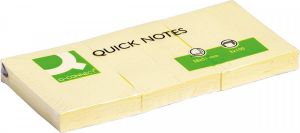 Q-CONNECT Quick Notes ft 38 x 51 mm 100 vel pak van 3 stuks geel