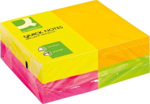 Q-CONNECT Quick Notes ft 76 x 127 mm 80 vel pak van 12 blokken in 4 neonkleuren