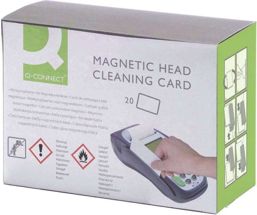 Q-Connect Q Connect reinigingskaart voor kaartlezers pak van 20 stuks