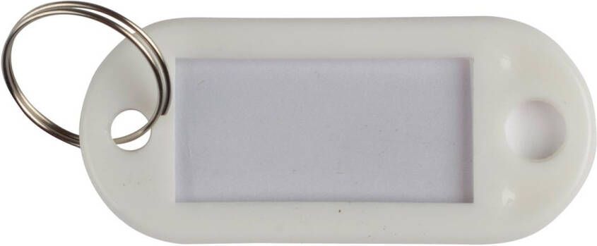 Q-Connect Q Connect sleutelhanger pak van 10 stuks wit