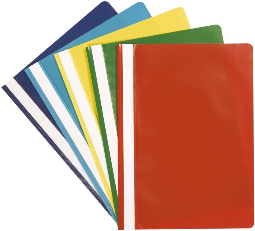 Q-Connect Q Connect snelhechtmap geassorteerde kleuren pak van 5 stuks