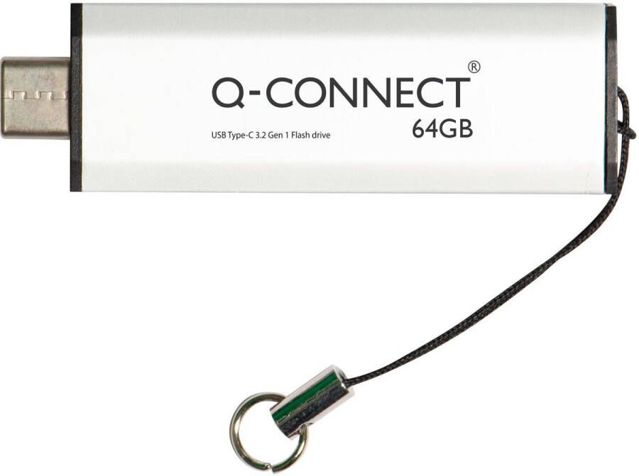 Q-CONNECT USB-C stick 3.2 Gen1 zilver 64 GB