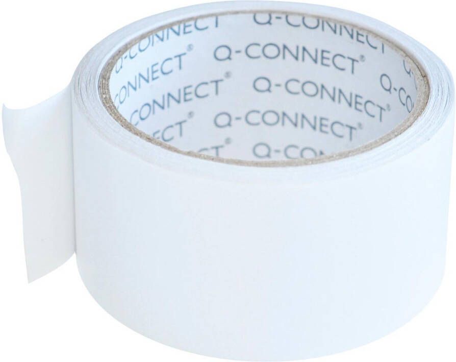 Q-CONNECT vinyl tape dubbelzijdig 50 mm x 10 m 90 micron transparant