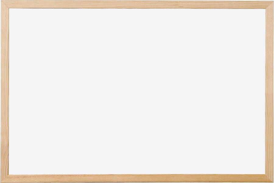 Q-CONNECT whiteboard met houten frame melamine 90 x 120 cm