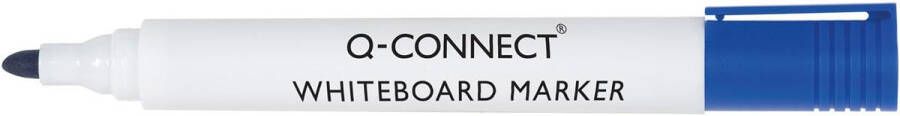 Q-CONNECT whiteboardmarker 2-3 mm ronde punt blauw 10 stuks