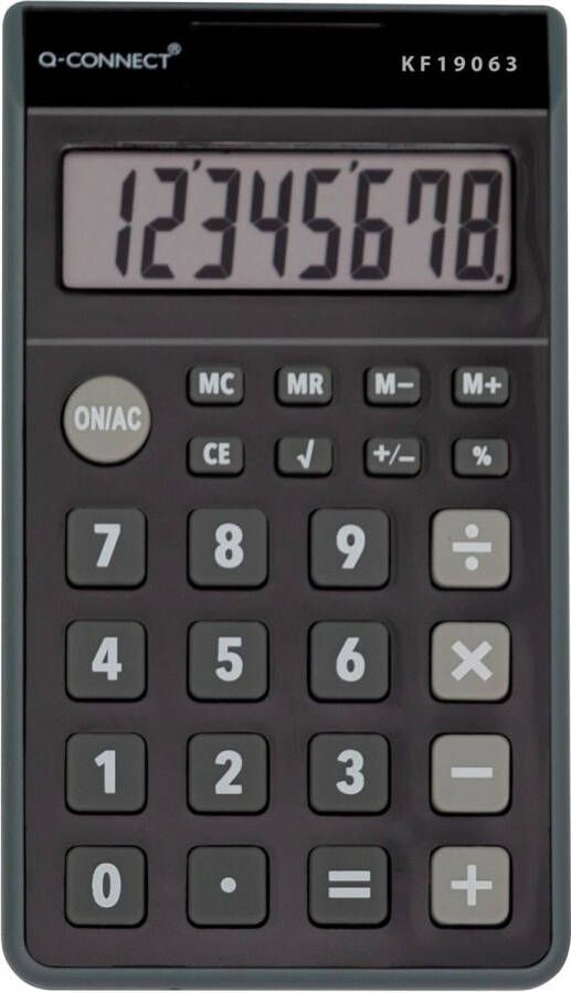 Q-CONNECT zakrekenmachine KF19063 8 cijfers zwart