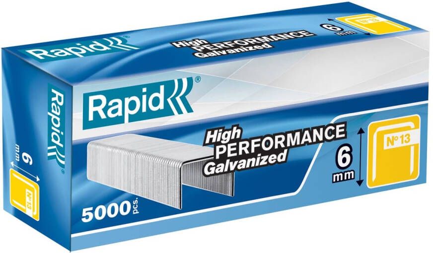 Rapid dunne nieten nr. 13 6 gegalvaniseerd doos van 5000 stuks