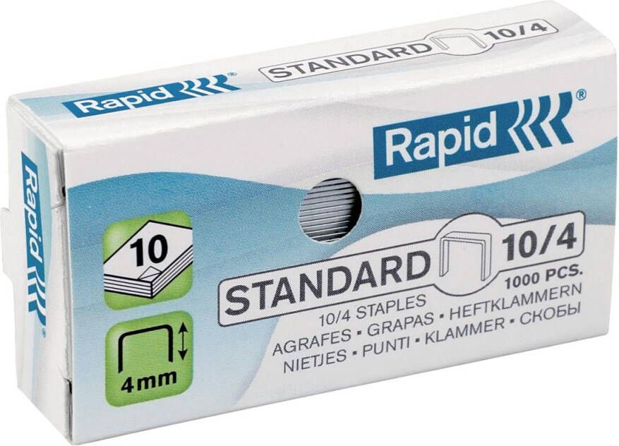 Rapid Nietjes 10 4 gegalvaniseerd doos van 1.000 nietjes