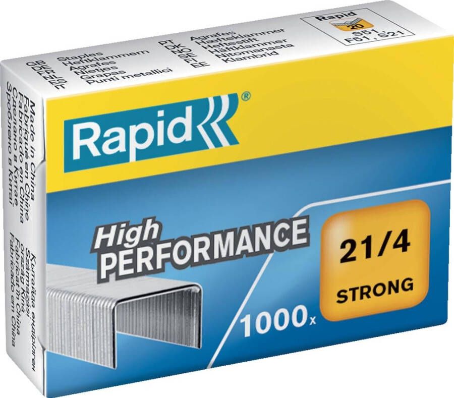 Rapid Nietjes 21 4 doos van 1.000 nietjes