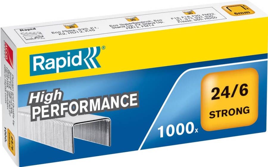 Rapid Nietjes 24 6 gegalvaniseerd strong doos van 1.000 nietjes