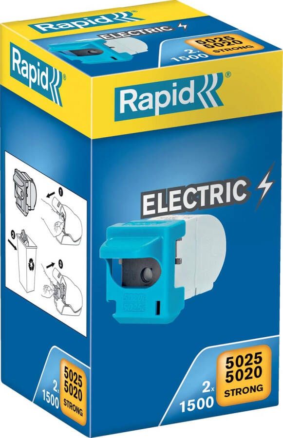 Rapid Nietjes cassette voor 5025E 2 x 1.500 nietjes