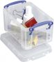Really Useful Boxes van stevig kunststof | VindiQ Really Useful Box 0 7 liter transparant - Thumbnail 1