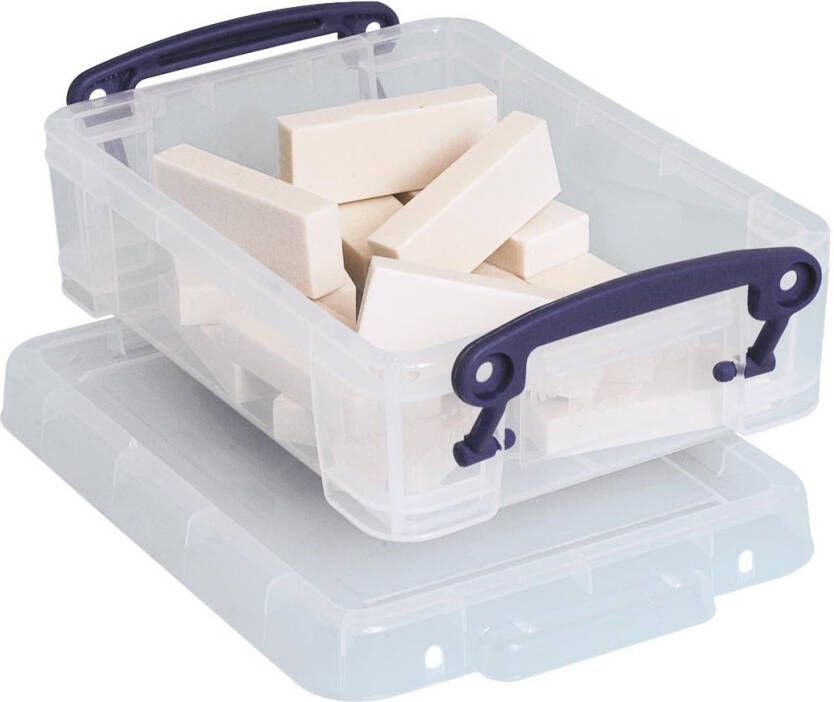 Really Useful Boxes van stevig kunststof | VindiQ Really Useful Box 0 75 liter transparant
