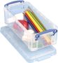 Really Useful Boxes van stevig kunststof | VindiQ Really Useful Box 0 9 liter transparant - Thumbnail 3
