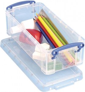 Really Useful Boxes van stevig kunststof | VindiQ Really Useful Box 0 9 liter transparant