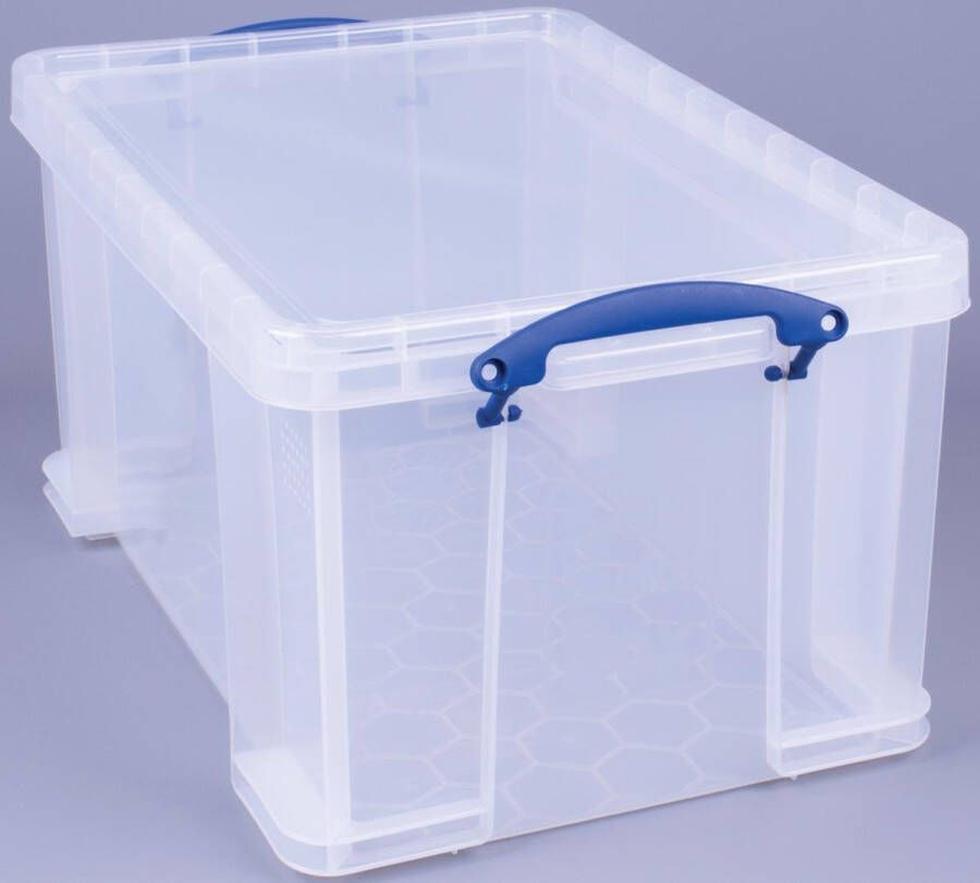 Really Useful Boxes van stevig kunststof | VindiQ Really Useful Box 48 liter transparant per stuk verpakt in karton