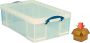Really Useful Boxes van stevig kunststof | VindiQ Really Useful Box 50l transparant per stuk verpakt in karton - Thumbnail 2