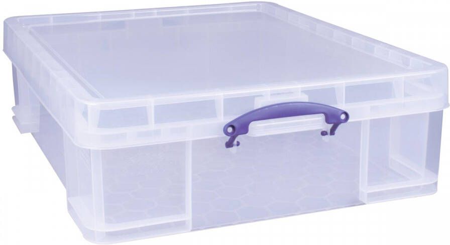 Really Useful Boxes van stevig kunststof | VindiQ Really Useful Box 70 liter transparant per stuk verpakt in karton
