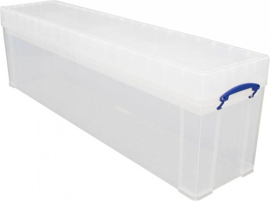 Really Useful Boxes van stevig kunststof | VindiQ Really Useful Box 77 liter transparant per stuk verpakt in karton