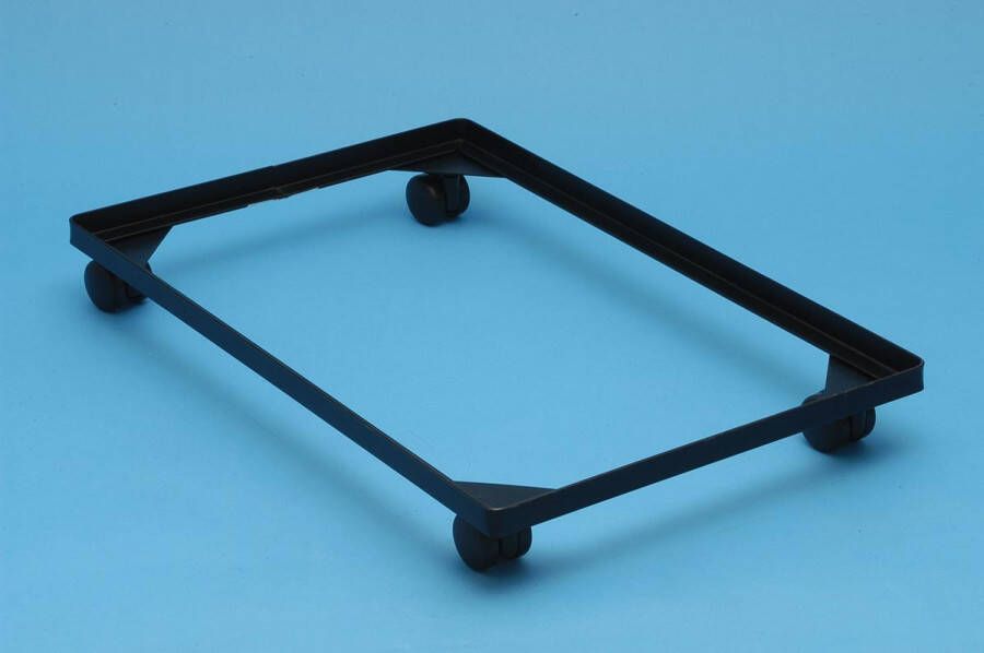Really Useful Boxes van stevig kunststof | VindiQ Really Useful Box accessoire onderstel met wieltjes (diameter: 4 5 mm) in zwarte PVC