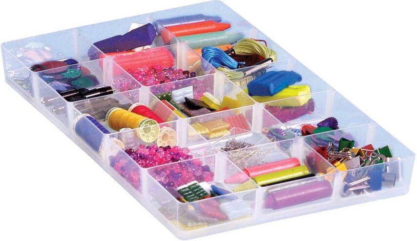 Really Useful Boxes van stevig kunststof | VindiQ Really Useful Box hobby divider met 15 vakjes voor 4 liter of 9 liter