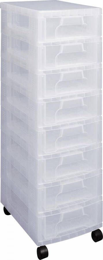 Really Useful Boxes van stevig kunststof | VindiQ Really Useful Box ladenblok 8 x 7 l transparant