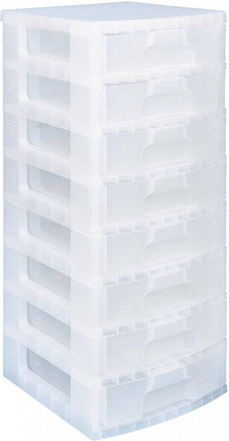 Really Useful Boxes van stevig kunststof | VindiQ Really Useful Box ladenblok 8 x 9 5 l transparant