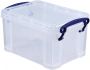 Really Useful Boxes van stevig kunststof | VindiQ Really Useful Box opbergdoos 1 6 liter transparant - Thumbnail 1