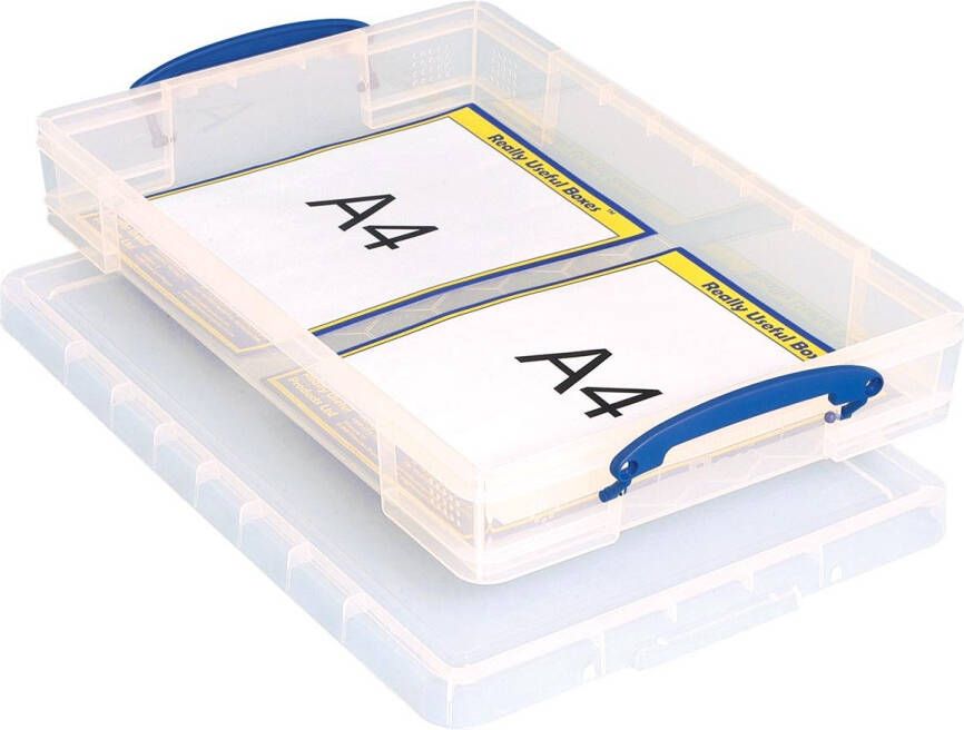 Really Useful Boxes transparante opbergdoos 10 l buitenft 520 x 340 x 85 mm binnenft 460 x 298 x 70 ...