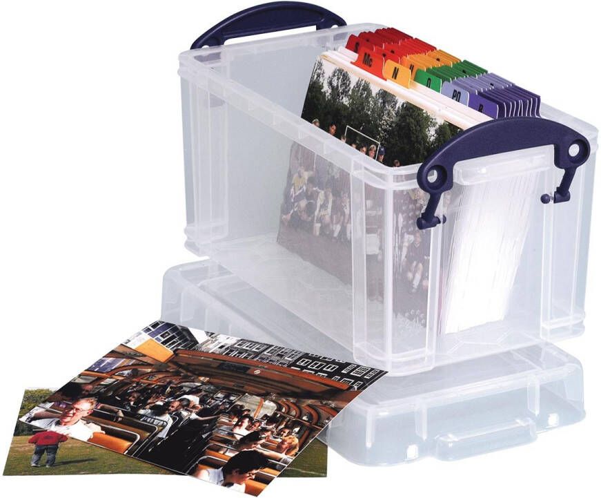 Really Useful Boxes transparante opbergdoos 2 1 l buitenft 240 x 130 x 125 mm binnenft 190 x 100 x 1...