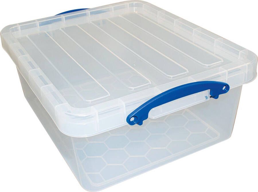 Really Useful Boxes van stevig kunststof | VindiQ Really Useful Box opbergdoos 23 5 l nestbaar transparant
