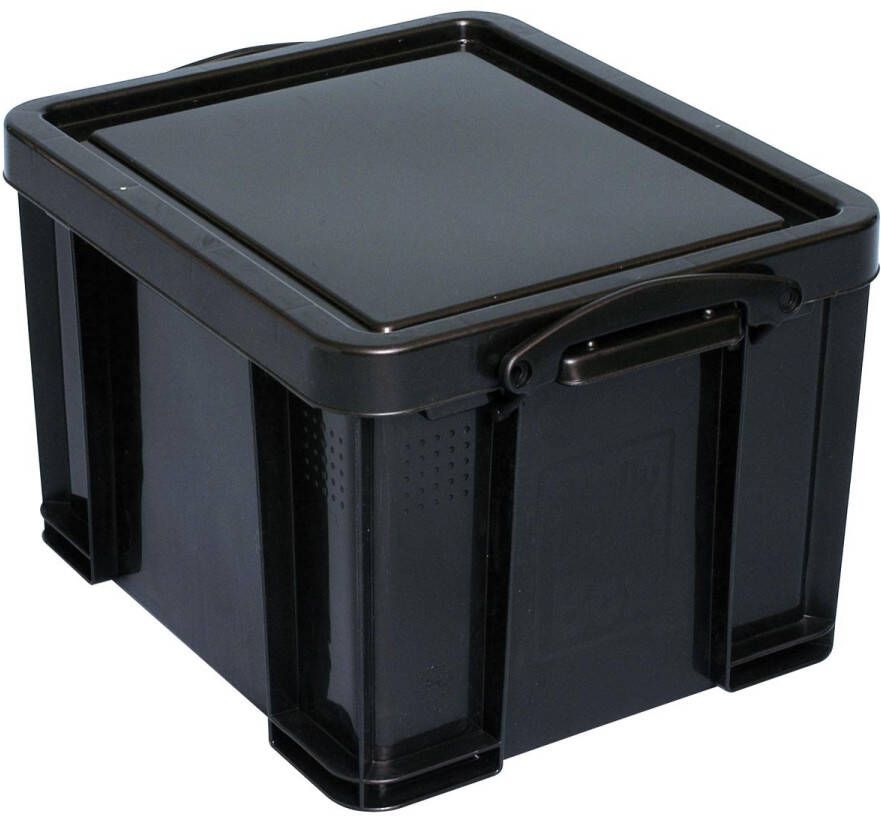 Really Useful Boxes van stevig kunststof | VindiQ Really Useful Box opbergdoos 35 liter gerecycleerd zwart