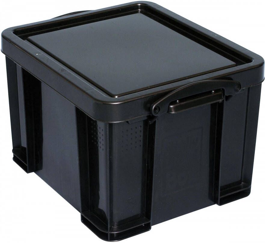 Really Useful Boxes van stevig kunststof | VindiQ Really Useful Box opbergdoos 35 liter gerecycleerd zwart