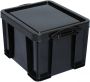 Really Useful Boxes van stevig kunststof | VindiQ Really Useful Box opbergdoos 35 liter gerecycleerd zwart - Thumbnail 2
