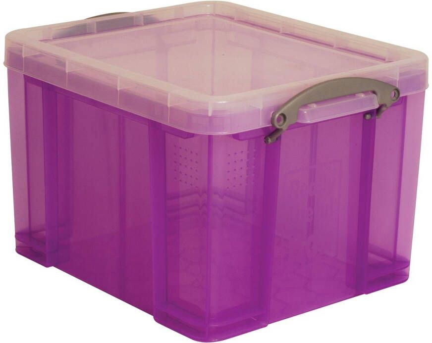 Really Useful Boxes van stevig kunststof | VindiQ Really Useful Box opbergdoos 35 liter transparant paars
