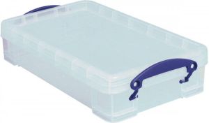 Really Useful Boxes RUB transparante opbergdoos 4 l buitenft 395 x 255 x 88 mm binnenft 343 x 220 x 68 mm(b x d x h ) in...
