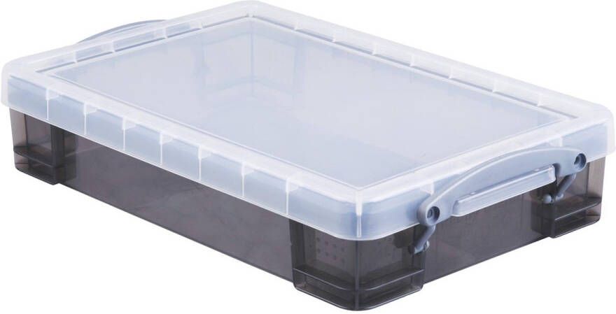 Really Useful Boxes van stevig kunststof | VindiQ Really Useful Box opbergdoos 4 liter transparant gerookt