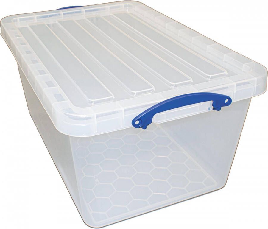 Really Useful Boxes van stevig kunststof | VindiQ Really Useful Box opbergdoos 61 l nestbaar transparant