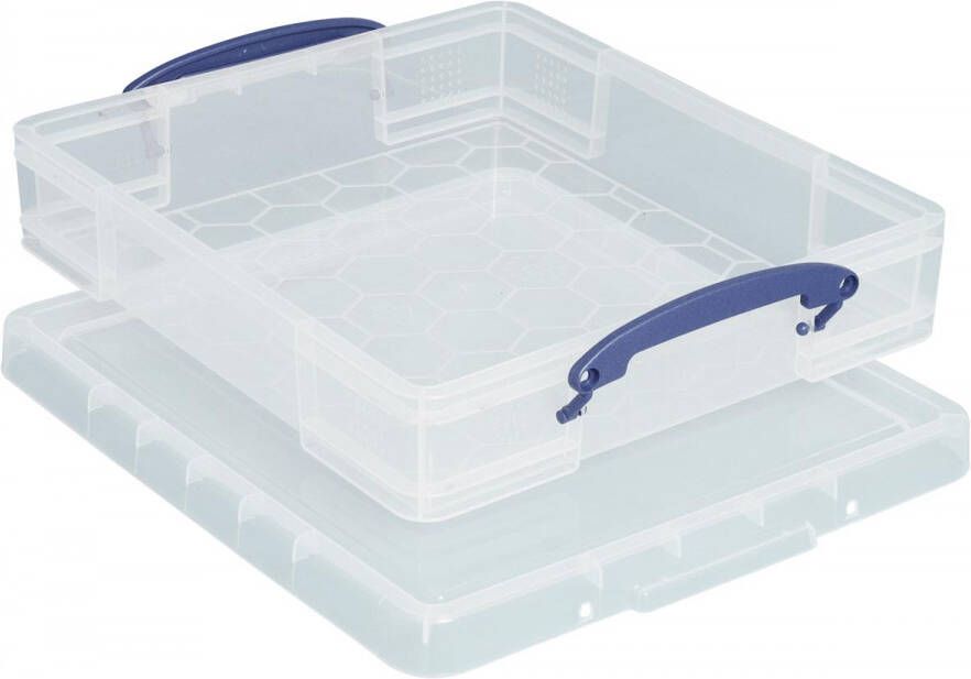 Really Useful Boxes van stevig kunststof | VindiQ Really Useful Box opbergdoos 7 liter met divider transparant