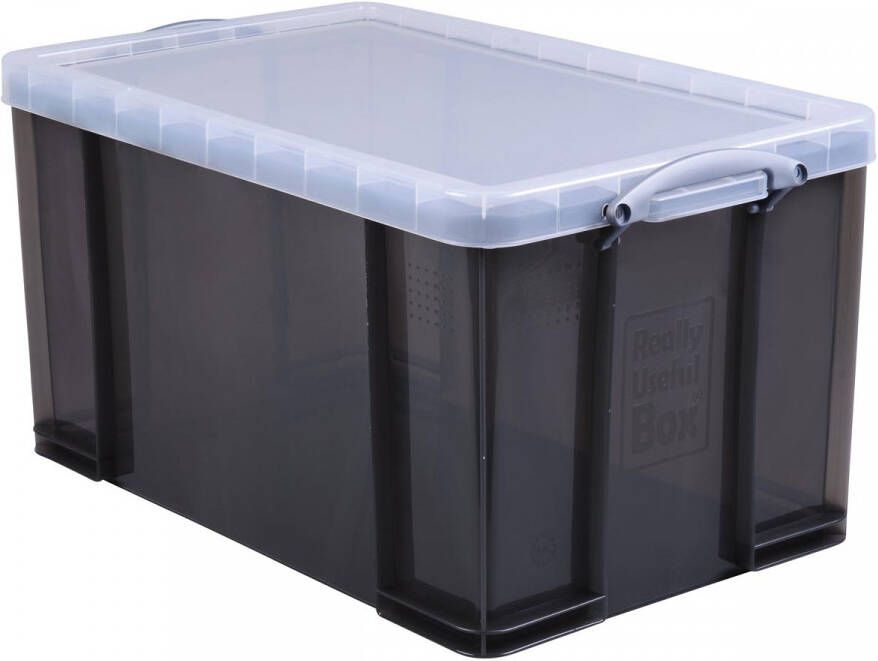 Really Useful Boxes van stevig kunststof | VindiQ Really Useful Box opbergdoos 84 liter transparant gerookt