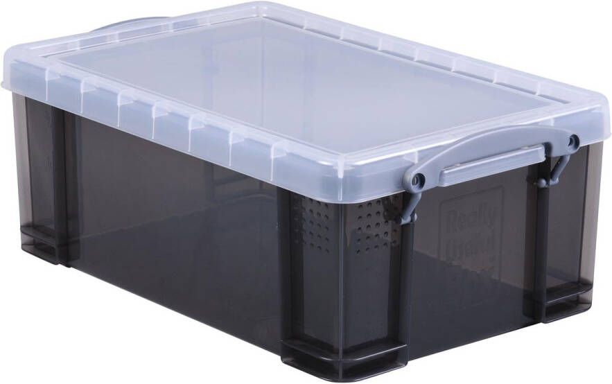 Really Useful Boxes van stevig kunststof | VindiQ Really Useful Box opbergdoos 9 liter transparant gerookt