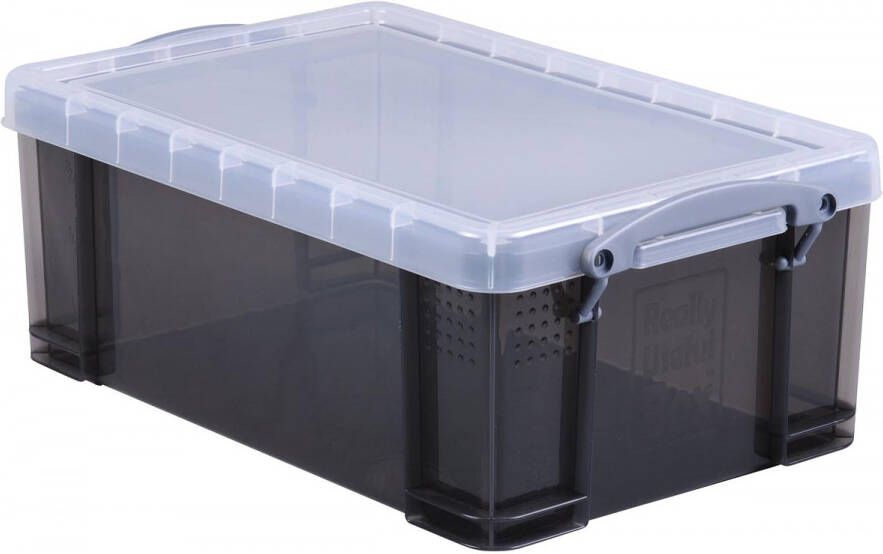 Really Useful Boxes van stevig kunststof | VindiQ Really Useful Box opbergdoos 9 liter transparant gerookt