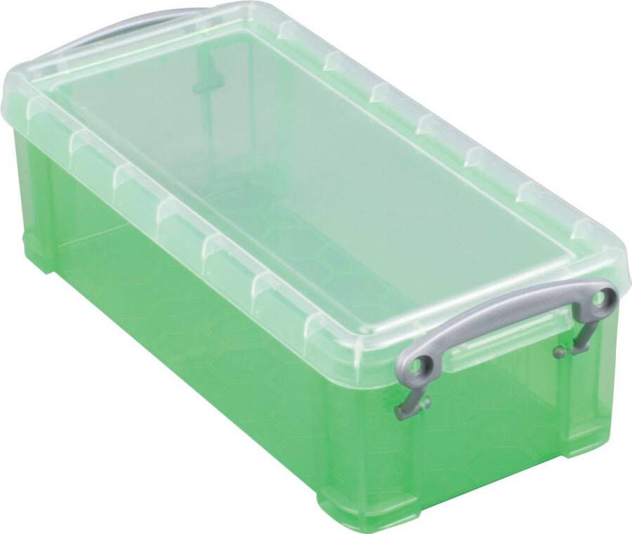 Really Useful Boxes van stevig kunststof | VindiQ Really Useful Box opbergdoos 9 liter transparant groen