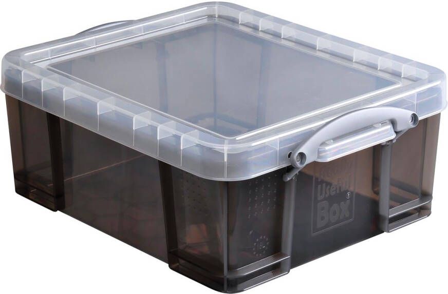 Really Useful Boxes van stevig kunststof | VindiQ Really Useful Box opbergdoos18 liter transparant gerookt