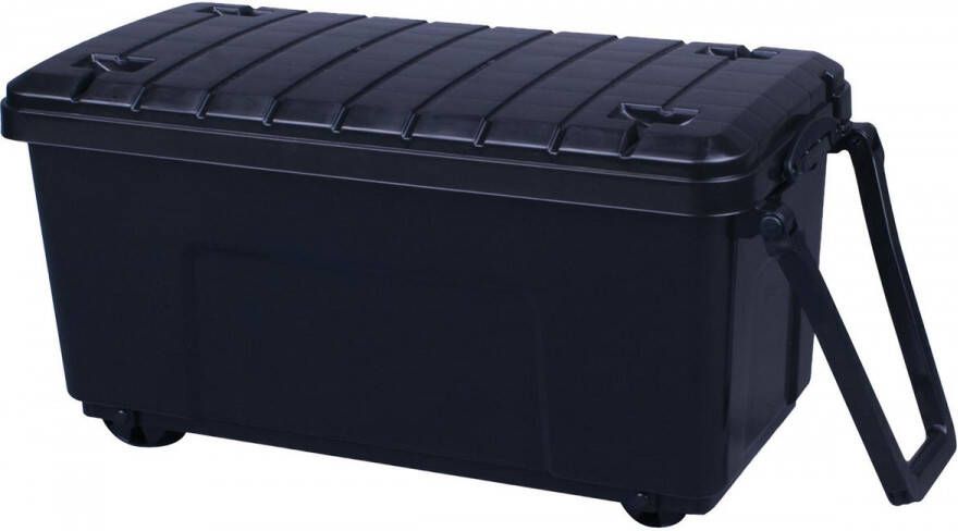 Really Useful Boxes van stevig kunststof | VindiQ Really Useful Box opbergkoffer op wieltjes 160 liter zwart