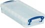 Really Useful Boxes van stevig kunststof | VindiQ Really Useful Box pennenbakje 0 55 liter transparant blauw - Thumbnail 1