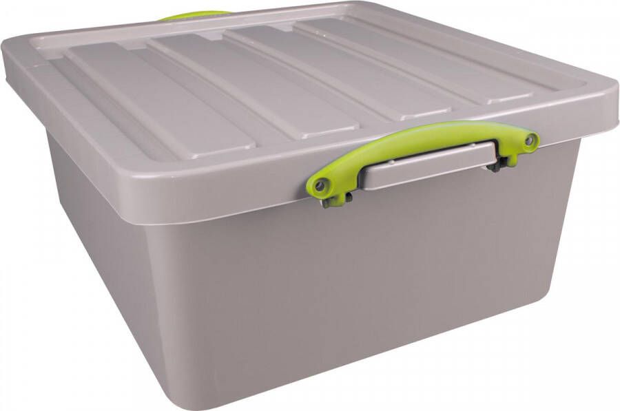 Really Useful Boxes van stevig kunststof | VindiQ Really Useful Box Recycled opbergdoos 31 5 l nestbaar grijs